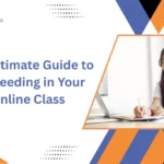 Student learning online with laptop and headphones for the Ultimate Guide to Succeeding in Your Online Class.