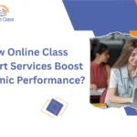 A student studying on a laptop showing how Online Class Support Services Boost Academic Performance.