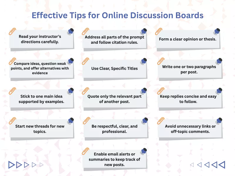 What Are the Effective Tips for Online Discussion Boards