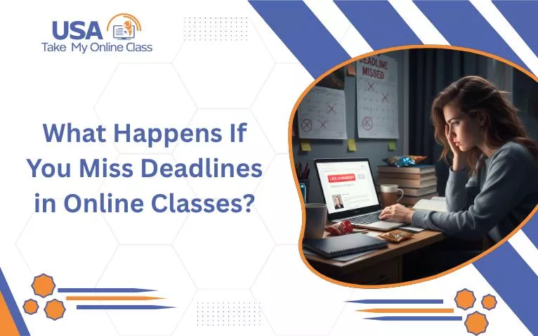 Banner showing a stressed student in front of a laptop with missed deadlines on the wall